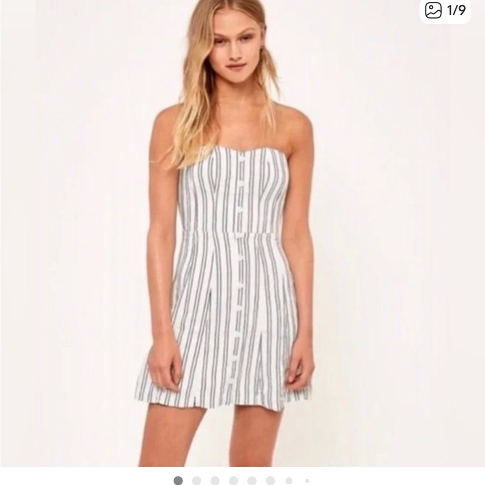 NWT‎ Urban Outfitters Multi Way Linen Stripe Dress